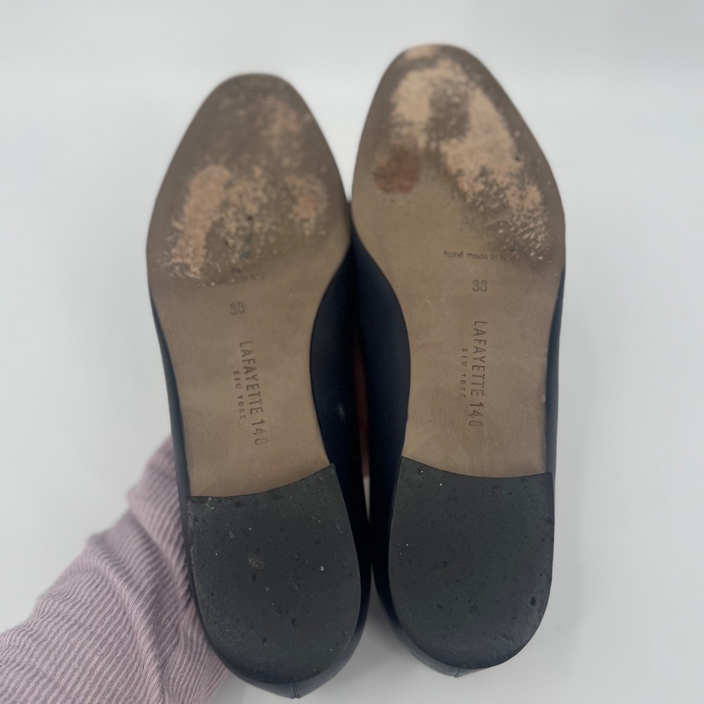 LAFAYETTE 148 NEW YORK Navy Leather Loafers Women US Size 8 - Picture 8 of 8